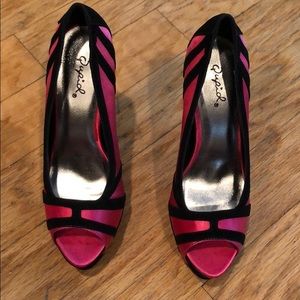 Pink and Black High heels